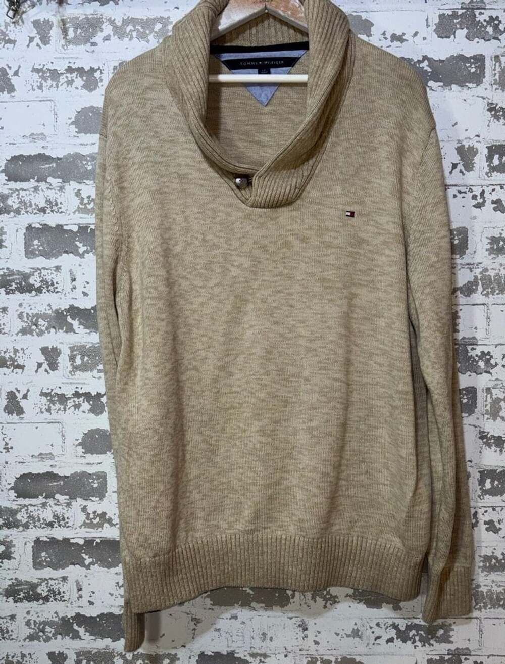 TOMMY HILFIGER Men Cotton V-Neck - Jumper Pullover Sweater Size S